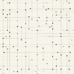 Abstract Geometric Pattern with Connected Dots and Lines on Beige Background.
