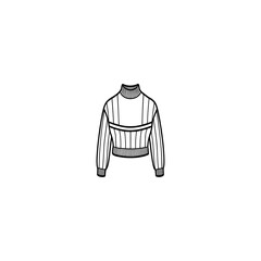 Black and white shirts vector illustration on mannequins