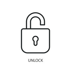 Unlock thin line vector icons.