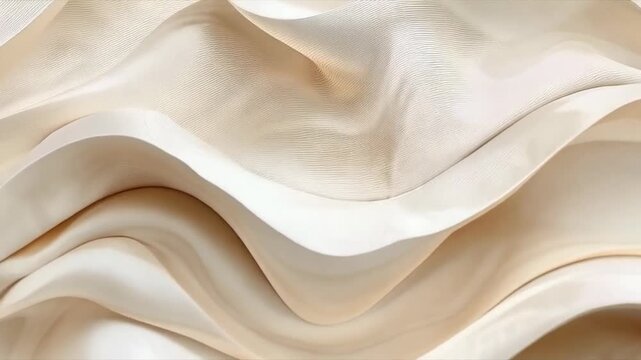 Fabric with soft waves of beige and white shades. Suitable for design projects, interior design, textile advertising, background images for fashion and style websites.
