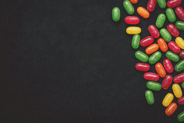 Halloween Jelly Beans on Dark Background
