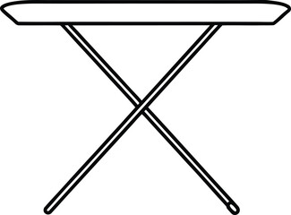 Portable Ironing Board Line Art Transparent Background