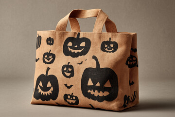 Kraft Paper Bag with Jack O’Lantern Design