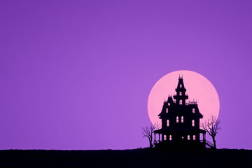 Spooky Haunted House on Purple Hill