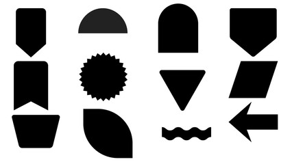 Black silhouette of a crescent moon isolated on transparent background silhouette