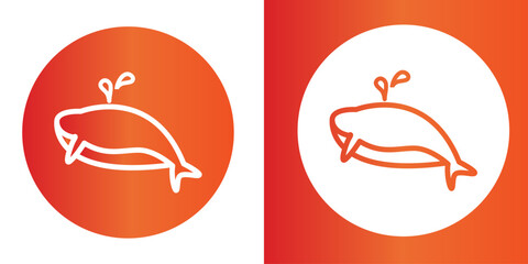 Red flip flops vector illustration and icon design with an orange circle symbol