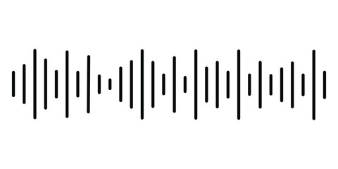 Voice Message Sound Wave Icon — Audio Recording Symbol, Microphone, Communication Vector Illustration