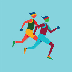 running man vector