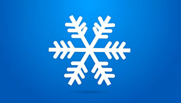 A simple, stylized white snowflake icon against a vibrant gradient blue background. The symmetrical six-pointed design sits at the center - Powered by Adobe