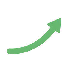 Green Arrow Pointing Upward on Black Background Representing Growth Direction