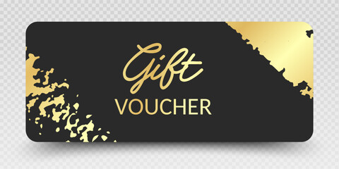 Gift voucher or gift certificate with golden vip design holiday sales, and premium product