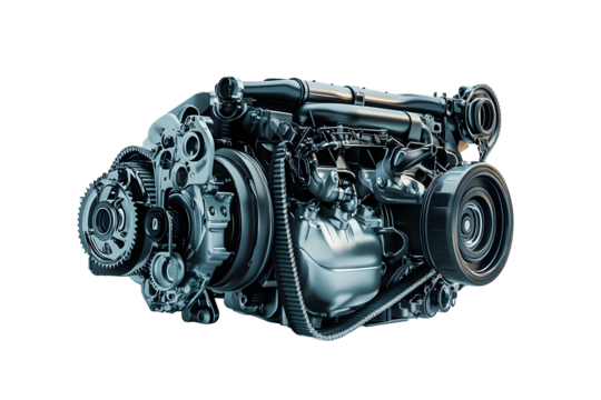 High detail modern internal combustion engine design for technical analysis and study