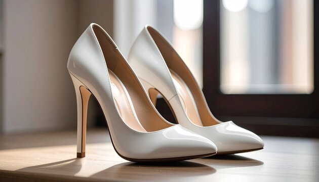 white high heels
