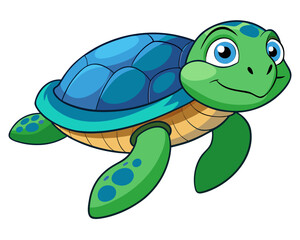 Fototapeta premium funny turtle cartoon