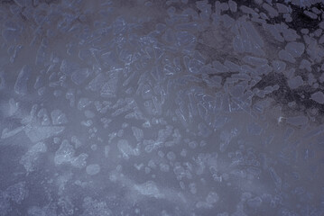 Detailed Macro View of Melting and Fractured Ice