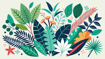 white minimal poster featuring maximalist botanical.