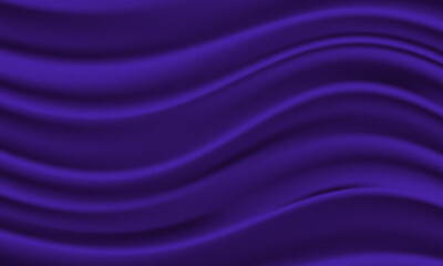 Luxurious Deep Purple Satin Fabric Background with Flowing Waves and Subtle Shimmers for Design Projects