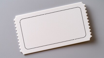 Blank Perforated Ticket Mockup on Surface