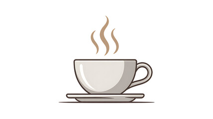 Obraz premium Cup of hot coffee isolated on transparent background