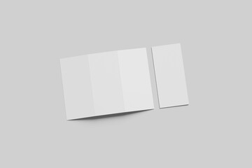 Blank Trifold Brochure Mockup