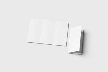 Blank Trifold Brochure Mockup