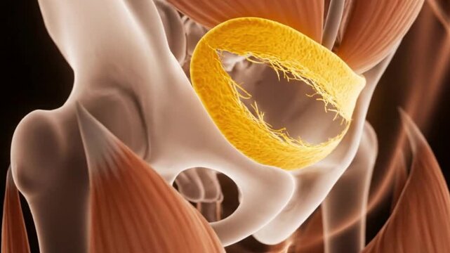 Hip Labrum Anatomy Animation Pelvic Bone Illustration Joint Health Education Human Body Motion Musculoskeletal Study