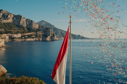 National Flag of Scotland with Confetti National Day Celebration – November 30