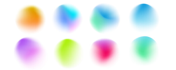 Soft glowing gradient shapes in pastel tones, representing the current trendy aura gradient and ethereal digital art style.