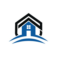 vector house emblem for real estate logo clean