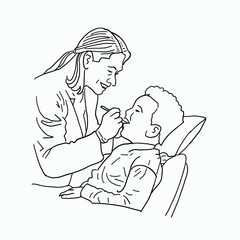Professional Pediatric Dentist Performing a Thorough Dental Checkup on a Young Smiling Patient in a Comfortable Dental Office Setting