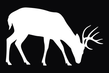 Majestic stag silhouette majestic wildlife silhouette animal icon nature design element silhouette