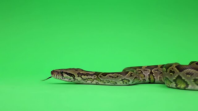 Python Snake Crawl&mdash;Green Screen Video