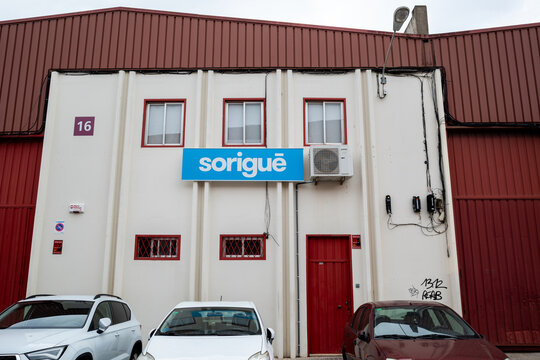 Barcelona, Spain-October 5, 2025. Facade of the Sorigue construction company, founded in 1968 by Julio Sorigue Zamorano