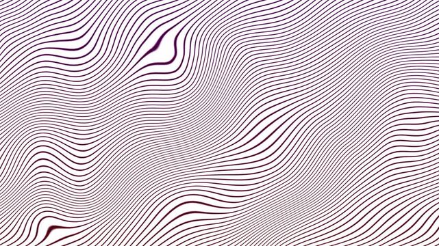Wavy lines animated background, abstract wavy and curvy lines pattern seamless background animation.