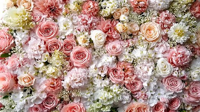 Exquisite floral arrangement featuring roses, dahlias, and hydrangeas in pastel hues
