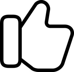 Illustration of a thumbs up simple vector icon design like symbol