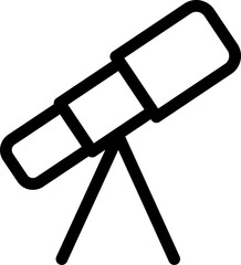 Illustration of a telescope for observing stars simple vector icon design