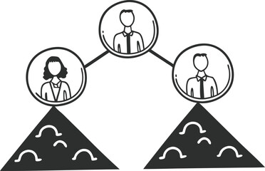 Minimal Flat Business Teamwork Vector Illustration EPS10