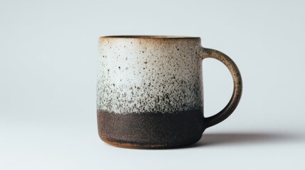 Ceramic coffee mug isolated on clean white background.