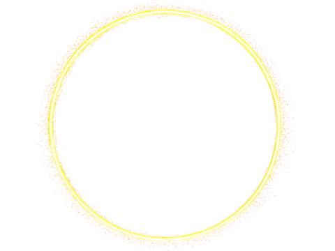 Glowing circular fire ring isolated on transparent background, ideal for fantasy, motion graphics, and energy-themed artworks.