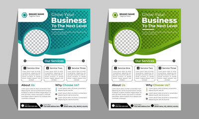 Modern corporate business flyer template. Professional marketing and branding flyer layout for company promotion.