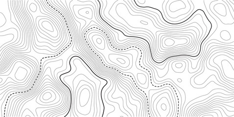 Topographic map lines, contour background. Background of the topographic map. Vactor