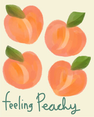 Feeling Peachy Hand-Drawn Fruit Illustration
