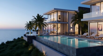 Fototapeta premium swimming pool at night
