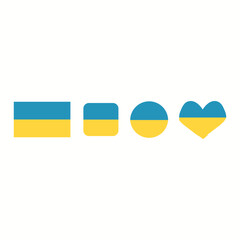 Ukraine flag. Flag of Ukraine. National symbol. Vector