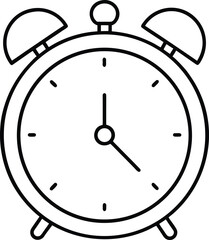 Smart Alarm Clock line art on white background transparent background
