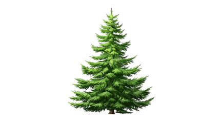 Isolated christmas tree evergreen fir tree for holiday decoration design