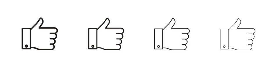 thumbs up icon outline vector. outline icons collection.