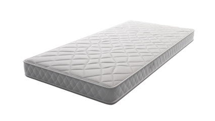 White mattress isolated on transparent background.