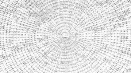 Gray Radial Abstract Texture Background with Circular Grid Pattern